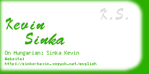 kevin sinka business card